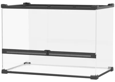 Produktbild von PawHut Terrarium für Reptilien Glasterrarium 48L mit Frontbelüftung Schwarz