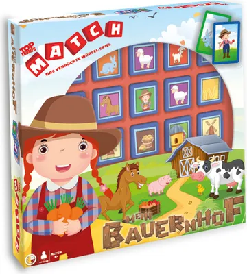 Produktbild von Top Trumps Match Mein Bauernhof Würfelspiel Gesellschaftsspiel Kinderspiel Spiel