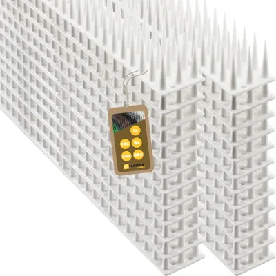 Obrázek produktu pro Plastové hroty KADAX "Arcas", 51 cm, 3 řady, ochrana proti holubům, ochrana proti ptákům, 24 kusů, bílá barva