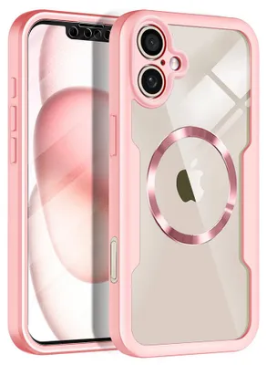 Produktbild von Techsuit - ColorVerse 360 MagSafe Hülle + Displayschutz für iPhone 17 – pink