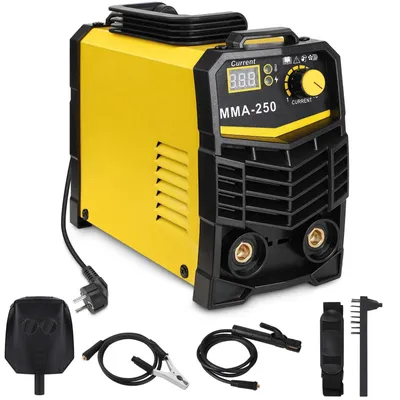 Produktbild von MMA E-Hand Elektroden-Schweißgerät Inverter - MMA-250 - 20–250 A DC - IGBT - 60 % Einschaltdauer - Digitalanzeige - EU-Stecker