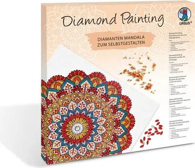Produktbild von Diamond Painting "Diamantane Mandala Set 6", rot / orange / petrol