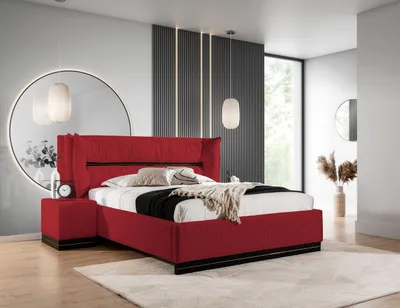 Obrázek produktu pro Čalouněná postel 180x200 IMELDA - červená