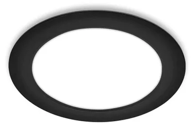Image de Briloner JEFT Spot LED encastrable 230V, plat, 22 cm de diamètre, lumière blanc neutre, noir, Ø22 x 3 cm