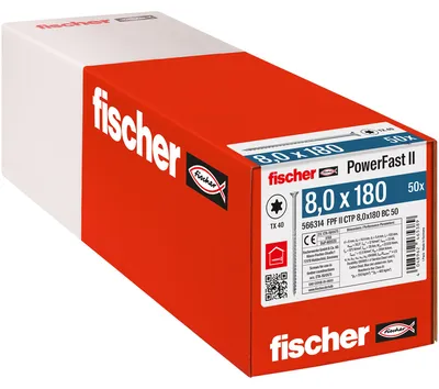 Immagine prodotto di fischer vite per legno PowerFast II 8,0x180 SK TX TG blvz 50 50 pz