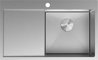 Produktbild von Mexen Exar Edelstahlspüle 1-Becken mit Abtropffläche rechts 780 x 480 mm, Inox - 6434781010P-01