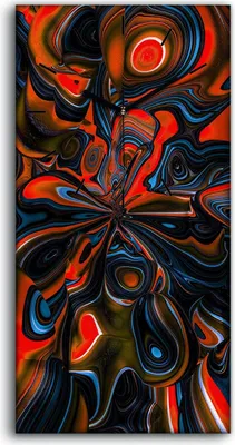 Produktbild von Küchenuhr Bürouhr Leinwand Uhr Geräuschlos 30x60 Malerei Abstrakte Kunst - schwarze Hände