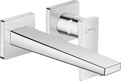 Immagine prodotto di Hansgrohe Miscelatore lavabo a 2 fori da incasso Metropol F-Set cromato bocca lunga, 1 pz.