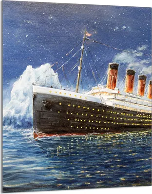 Image de Plaque de recouvrement pour cuisinière 40x52 Vitrocéramiquefeld Couverture anti-éclaboussures Plaque de verre Déco Planche à découper, Titanic Mer