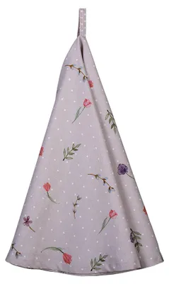 Produktbild von Clayre & Eef Geschirrtuch Ø 80 cm Beige Rosa Baumwolle Blumen