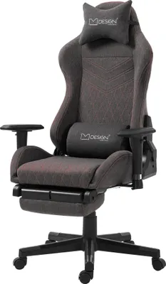 Obrázek produktu pro Herní židle ML-Design s područkami, šedá/červená, z tkaniny, ergonomická
