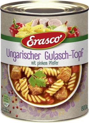 Produktbild von Erasco Maďarský guláš v hrnci rafinovaný s růžovým pepřem 800g