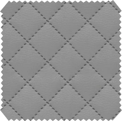 Produktbild von novely® SOLTAU Kunstleder - 3-lagig gesteppter Möbelstoff - Kaschierter Volumen-Polsterstoff mit Karo-Muster - Pflegeleichte Meterware 1lfm - Farbe: 29 Grau