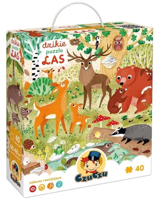 Obrázek produktu pro CZUCZU Divoký les Puzzle pro děti 92504 - Výukové puzzle
