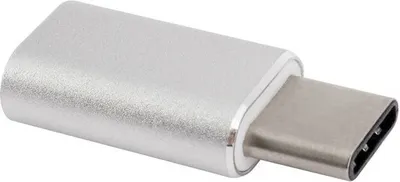 Obrázok produktu pre Adaptér XQISIT USB-C na Micro USB – Strieborný KP36428