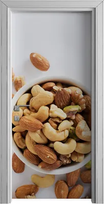 Produktbild von Tür Selbstklebende 90x210 cm Türfolie Türtapete Klebefolie - Nüsse Motive