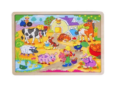 Produktbild von Puzzle drewniane - Wieś