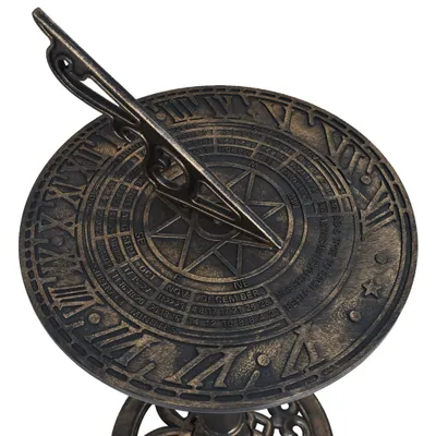 Produktbild von vidaXL Sonnenuhr Bronze 35,5 x 82 cm Kunststoff