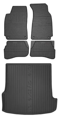 Imagen del producto de Alfombrillas de goma + bandeja de maletero para Volkswagen Passat B5 1996-2001 (familiar) – juego de 5 piezas, , a medida – Wielganizator SolidPR