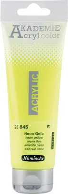 Produktbild von Schmincke 120ml AKADEMIE Acryl color Neon Gelb Acryl 23 845 012