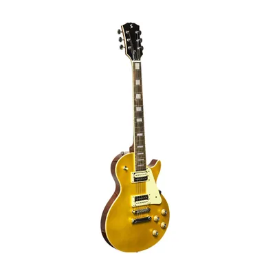 Produktbild von Stagg SEL-STD GOLD Standard Serie, E-Gitarre mit massivem Mahagonik...