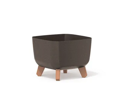 Obrázek produktu pro Prosperplast s.r.o. Květináč s nožičkami GRACIA SQUARE ECO WOOD 24 cm, hnědá