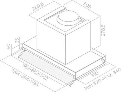 Produktbild von BOX IN PLUS IXGL/A/60 odsávač pár ELICA