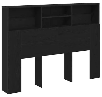 Immagine prodotto di vidaXL Mobile con testiera in rovere nero 140 x 19 x 103,5 cm