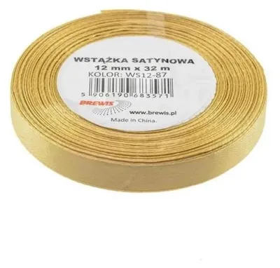 Zdjęcie produktu dla Wstążka satynowa złota 12mmx32m