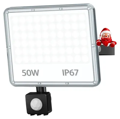 LED-Strahler 50W 5000lm 6500K mit Bewegungsmelder IP67