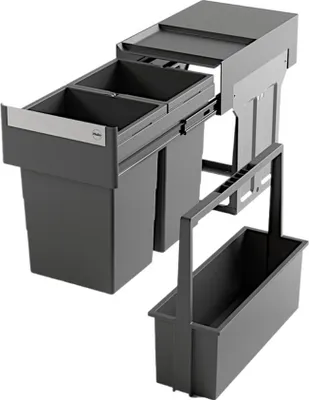Immagine prodotto di Bidone Hailo 3666901 con cesto Carry 2 grigio scuro