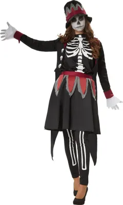 Produktbild von dressforfun® Frauenkostüm Gruselige Skull Lady