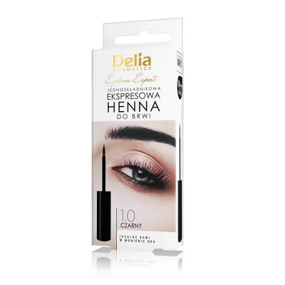 Immagine prodotto di Delia Eyebrow Expert Henné monocomponente espresso per sopracciglia 1.0 Nero, 6ml
