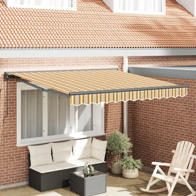 Image de vidaXL Cadre de store jaune et gris 300 x 250 cm