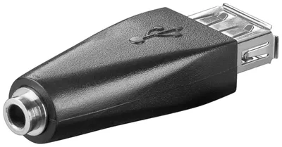 Produktbild von Goobay 93982 Adapter USB 2.0 Hi-Speed - gniazdo USB 2.0 (typ A) &gt; gniazdo jack 3,5 mm (3-pin, stereo)