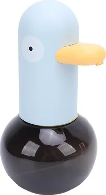 Productafbeelding van Automatische zeepdispenser met schuimfunctie, schattige cartoon eend, oplaadbaar, contactloze handzeepdispenser met sensor, geschikt voor badkamer en keuken, blauw