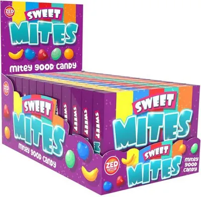 Image de Boîte de bonbons Zed Candy « Milben » (12 pièces)
