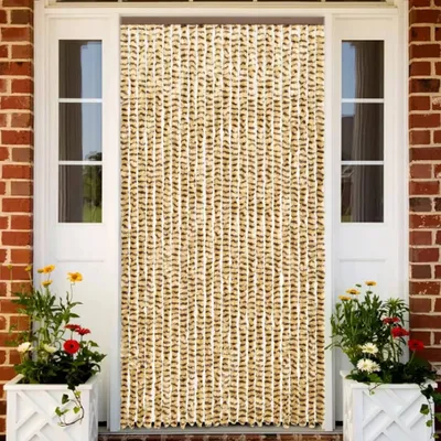 Produktbild von vidaXL Insektenschutz-Vorhang Beige und Braun 100x220 cm Chenille