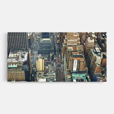 Produktbild von ARTHUB® Leinwandbild 40x80 cm, Cream Tall Building | Wohnzimmerdekoration, Hängende Bilder, Wanddekoration, Heimdekoration, Landschaften, Städtisch