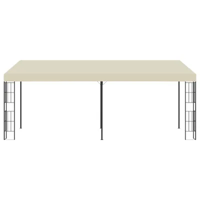 Image de vidaXL Pavillon mural 3 x 6 m Tissu blanc crème