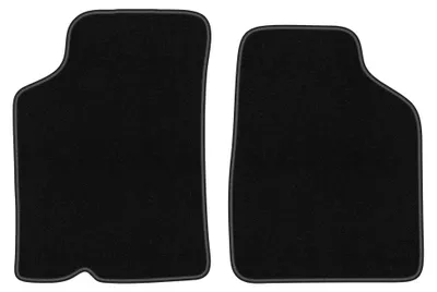 Productafbeelding van Velours voormatten voor Kia Sephia II 1997-2001 (sedan) – 2-delig, zwart, op maat – Wielganizator BASIC