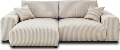 Produktbild von Lisa Design Garance, Ecksofa beidseitig montierbar - 4-Sitzer, aus Breitcord , Beige
