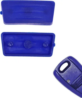 Produktbild von Auto Schlüssel Tasten Set 2X Taste Gummi kompatibel mit 1 Tasten FIAT Funk Schlüssel Blau
