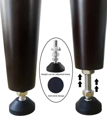 Produktbild von Famanu Möbelbeine M8 x 40 mm - Verstellbare Füße für hohe Belastung