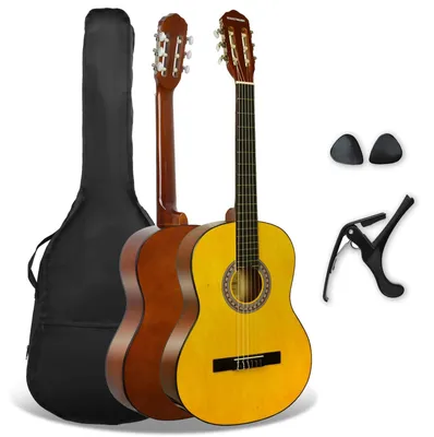 Zdjęcie produktu dla Gitara klasyczna - Gitara do nauki - Struny nylonowe - Naturalny - Rozmiar 4/4