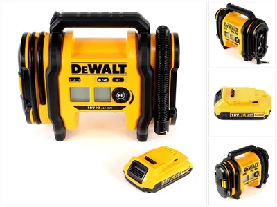 Obrázek produktu pro Akumulátorový vzduchový kompresor DeWalt DCC 018 N 18V 11bar KFZ + 1x akumulátor 2,0Ah - bez nabíječky