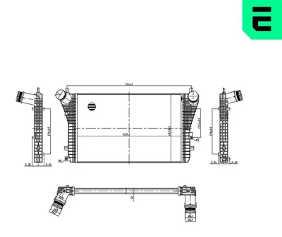 Produktbild von ERA 672005 Ladeluftkühler LLK für VW GOLF VI (5K1) Turbo Intercooler