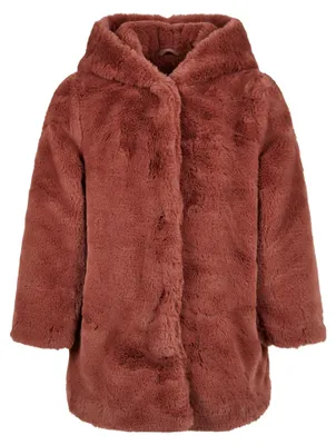 Image de Urban Classics - Manteau à capuche pour fille TN1553 (158-164) (rose foncé)