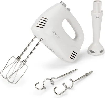 Produktbild von Clatronic Handmixer HM 3524 | Hand- und Stab- Mixer in Einem | Handrührgerät mit kraftvollem 300 Watt-Motor | 5 Geschwindigkeitsstufen | HM 3524