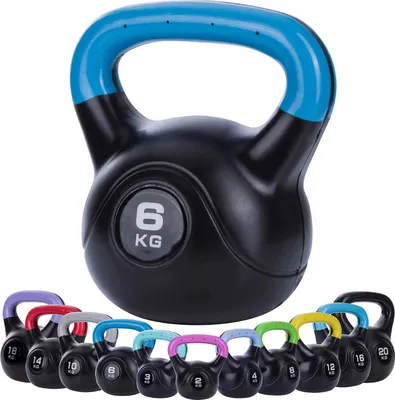 Produktbild von Body & Mind Kettlebell Kugelhantel 6 kg für effektives Ganzkörpertraining, Schwunghantel für Home-Gym, Fitness, Krafttraining & Crossfit